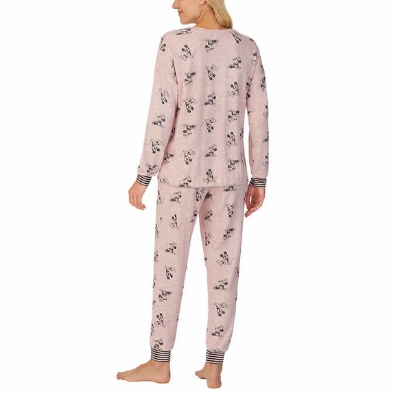 DISNEY Long Sleeve Top Joggers Ladies' 2-piece Lounge Set - Pink - Picture 4 of 5